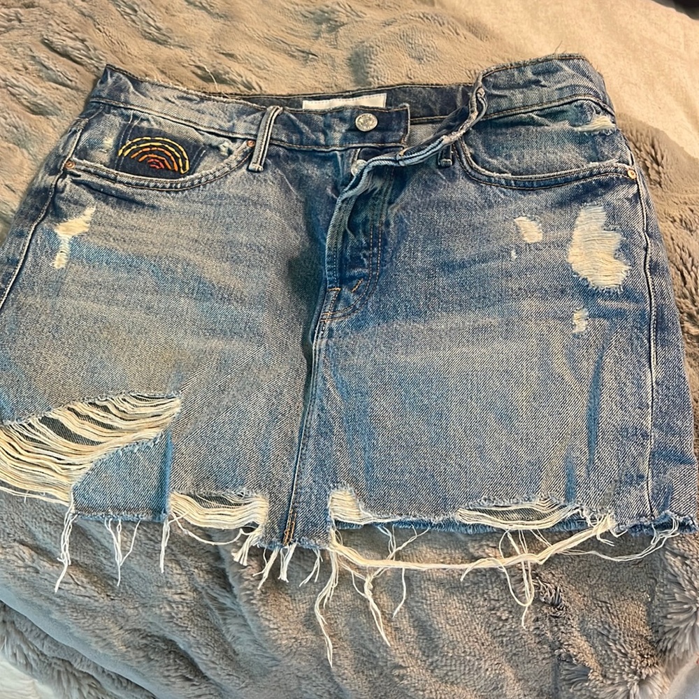 Mother denim mini skirt